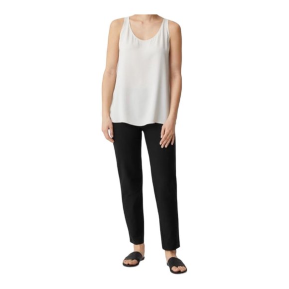Eileen Fisher Slim Ankle Pant W/YK, Black, Women's, NWT Sz XXL/TTG - Picture 1 of 8